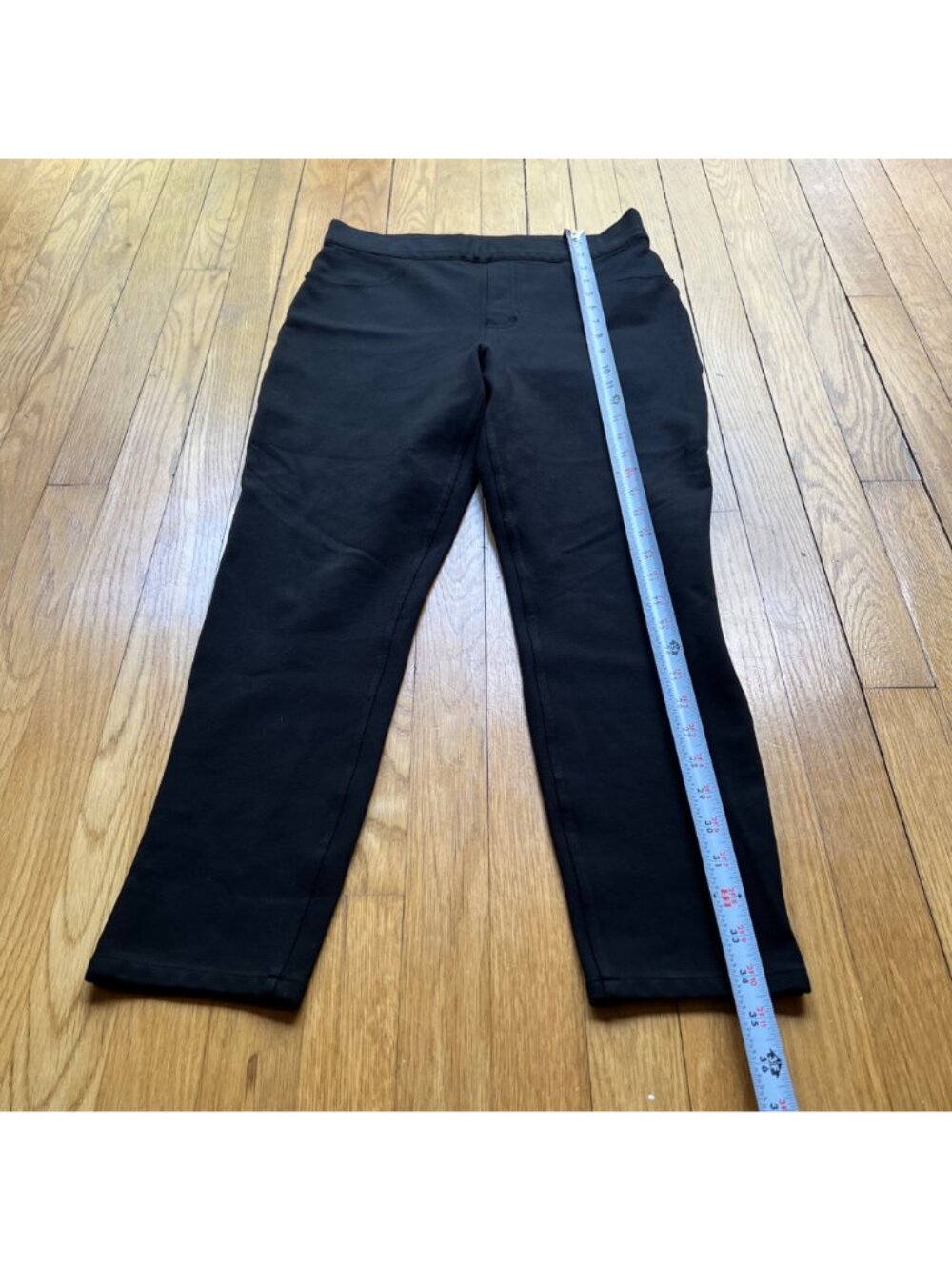 Spanx Size L Classic Black The Perfect Ponte Knit 4-Pocket Pull On Ankle Pants - Picture 5 of 15